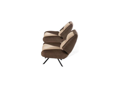 Beige-bruine woonkamer fauteuil Stijlvolle 2-zits gestoffeerde set Luxe meubels