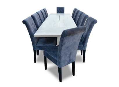 Eettafel 12 x Stoelen Eetkamer Set Eetset Moderne Stoelen Tafel 13-delig.