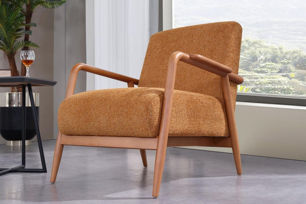 Bruine Relaxfauteuil Designer Lounge Meubels Woonkamer Club Enkelzitter