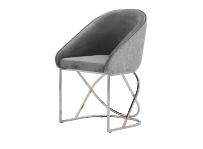 Eetkamergroep Eettafelstoelen Luxe 6x Stoelen Textiel Kleur Grijs Moderne Meubels Nieuw