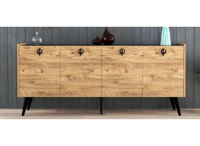 Woonkamer Bruin Dressoir Modern Design Rechthoekige Vorm Planken Luxe