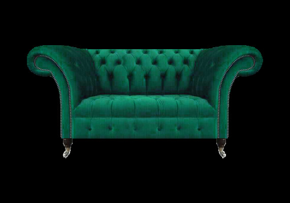 Chesterfield sofa tweezitsbank groen inrichting woonkamer gestoffeerde sofa