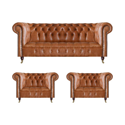 Chesterfield zitmeubels bruine sofa's eenzits woonkamer inrichting