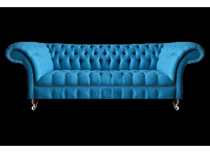 Hemelblauwe Chesterfield-driedelige Stijlvolle 3-zits Moderne Bank
