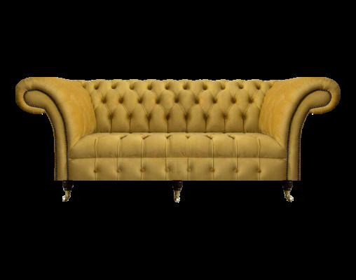 Chesterfield Luxe Meubels Driezitsbank Sofa Bankstel Textiel Gestoffeerde Bank Woonkamer