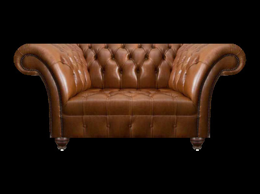 Bruine Chesterfield leren tweezits ontwerpers bank van kunstleer 2-zits sofa