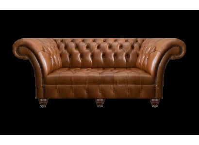 Bruine Chesterfield leren driezitter woonkamer moderne gestoffeerde banken