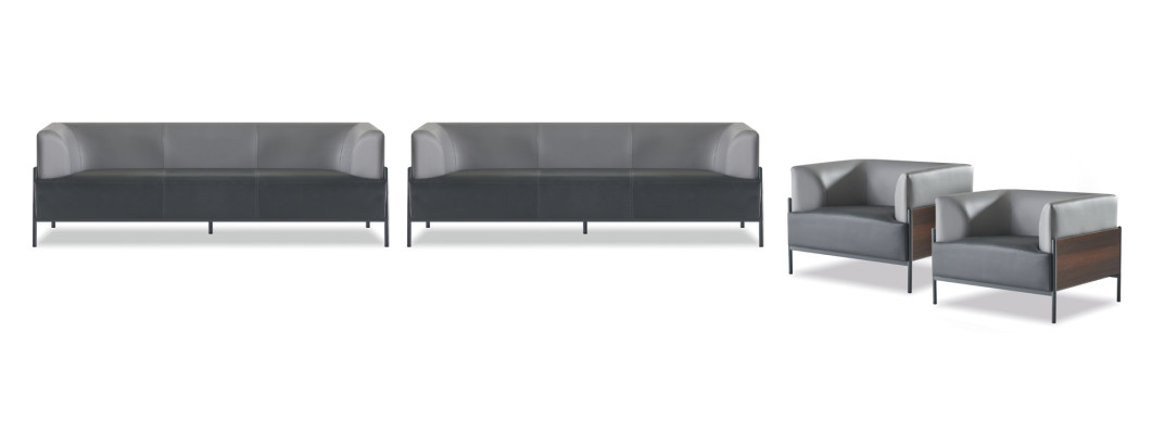 Exclusieve universele zithoeken 4-delig leer zwart modern designer