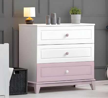 Kinderkamer set modern bestaat uit kinderbed, kast, commode, 3-delig nieuw