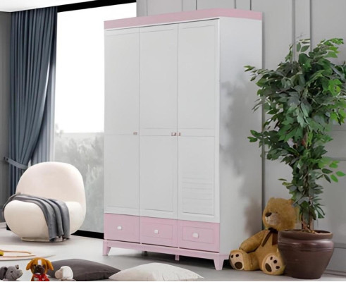 Kinderkamer set modern bestaat uit kinderbed, kast, commode, 3-delig nieuw