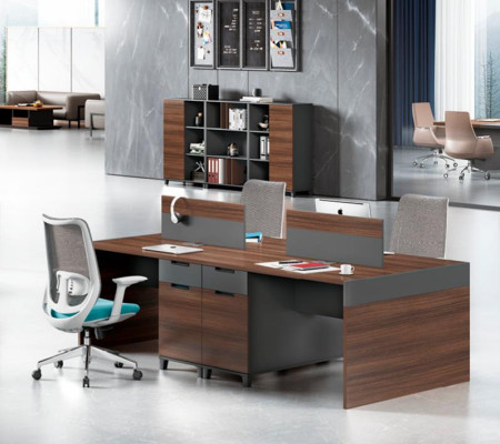 Bruin bureau Luxe kantoormeubilair Designer houten meubels Elegante tafels