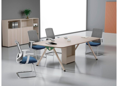 Beige werkkamer tafel luxe conferentietafels houten kantoormeubilair