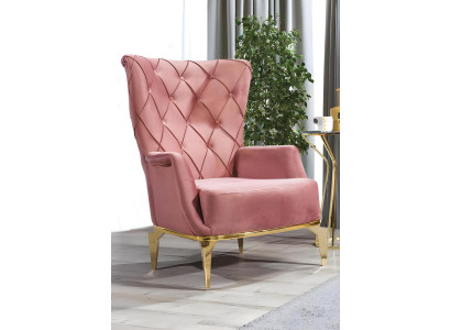 Chesterfield Rosa Loungestoel Designer Bekleding Eenzitter Luxe Meubilair