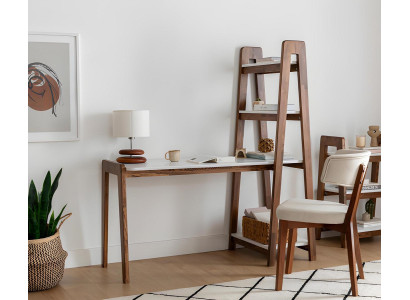 Bruin-witte computertafel bureau luxueus kantoor meubilair