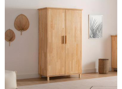 Hoogwaardige beige kledingkast, elegante 2-deurs slaapkamerkast