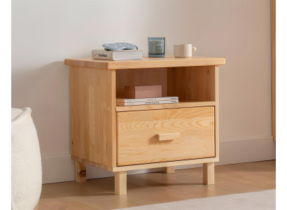 Beige ladenkast nachtkastje slaapkamer nachtkastje bijzettafel