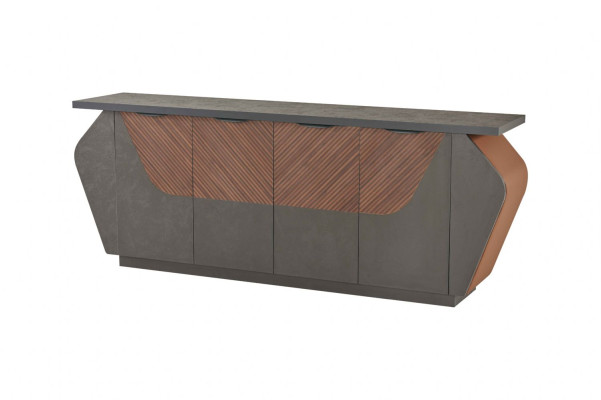 Werkplek Set 3-delig Bureautafel Dressoir Kast Modern Rechthoek Stijl