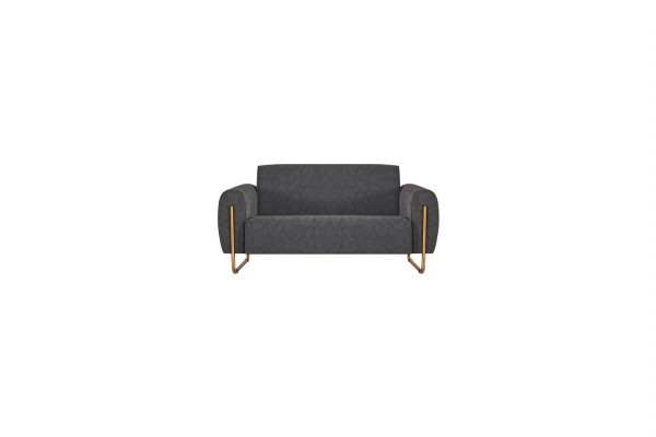 Werk-/studeerkamer stoffen zitbanken 4-delig, 2x 2-zits met 2x fauteuils grijs effen