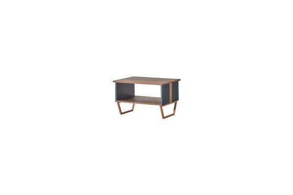 Werkruimte-set 2-delig 2-zitter met salontafel Grijs Bruin Twee-kleurig