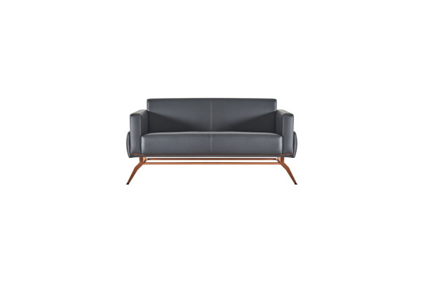 Kantoorhuisset 5-delig 2x 2-zits 2x fauteuil salontafel grijs effen