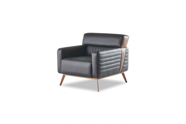 Kantoorhuisset 5-delig 2x 2-zits 2x fauteuil salontafel grijs effen