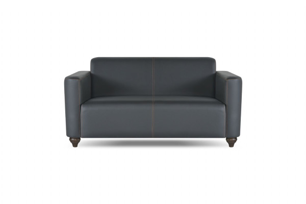 Werkkamer-set 4-delig 2x 2-zits met 2x fauteuil Zwarte kleur Woonkamer