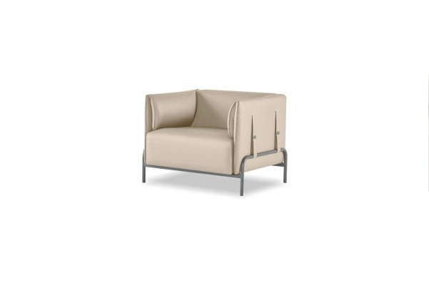 Werkplek-set 4-delig Beige 2x 2-zits 2x Fauteuils Effen Woonkamer