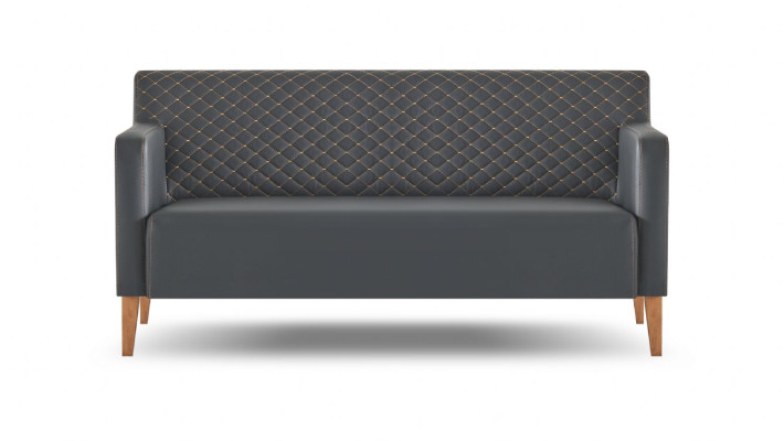 Kantoor set 5-delig Zwart 3-zits 2-zits 2x Fauteuil Salontafel