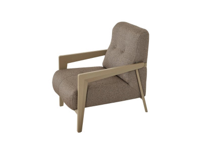 Lichtgrijze fauteuil voor de woonkamer Edle fauteuil met stoffen bekleding