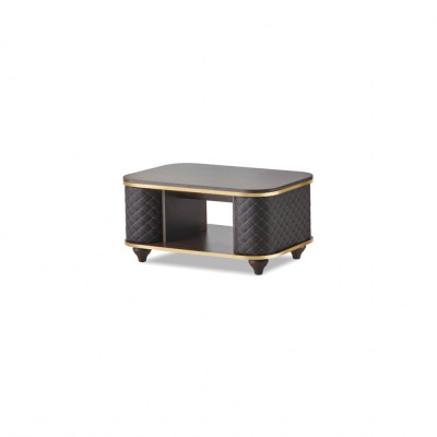 Salontafel Bruin Zwart Modern Rechthoekig Legplank Kantoormeubilair