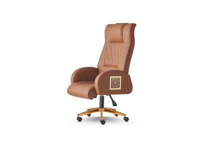 Bureaustoel Bruin Bruin Werkkamer Rollen Modern Directiestoel Draaifauteuil