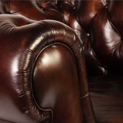 Chesterfield Grote XXL Sofa Blackpool Bank Kunstleer Textiel Bekleding Set