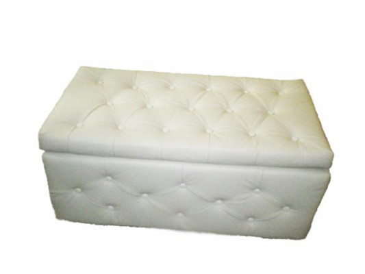 Hocker Chesterfield Bijzetkruk Ottomaan Bank Leder Stof Textiel CHESTER17