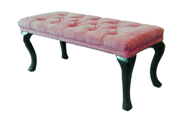 Chesterfield Hocker Bijzetpoef Ottomane Bankleer Stof TORBAY II Nieuw