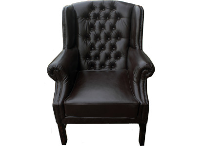 Chesterfield fauteuil oorfauteuil televisiestoel bank relax leren sofa zitplaats C.15