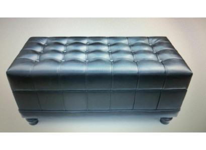 Chesterfield voetenbank hocker ottomaan pufa voetsteun bekleding leer textiel