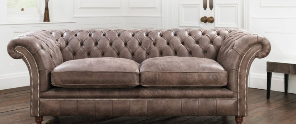 Chesterfield Sofa Bankstel Bekleding Set 3-zits Zitplaats Leder Textiel 161013-24