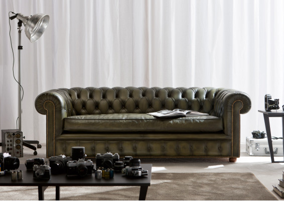 Chesterfield Sofa Bankstel Bekledingsset 3 Zits Banken Klassiek Nieuw Richmond