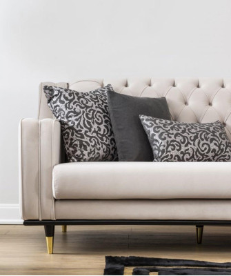 Klassieke Chesterfield driezits meubelbank Luxe banken Beige 3-zits banken