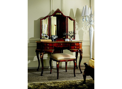 Luxe 3-delige set kaptafel kruk spiegel slaapkamer Italiaanse meubels Nieuw