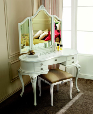 Meubels barok houten tafels console tafel spiegel Italiaanse kaptafel 2-dlg.