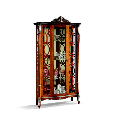 Italiaanse meubels Luxe Ontwerp Hout Klassieke Barok Wandkast Glazen kasten