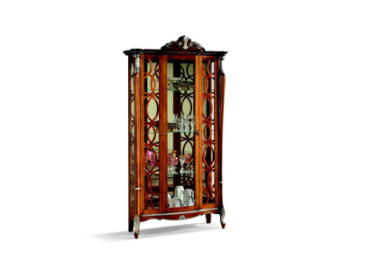 Italiaanse meubels Luxe Ontwerp Hout Klassieke Barok Wandkast Glazen kasten