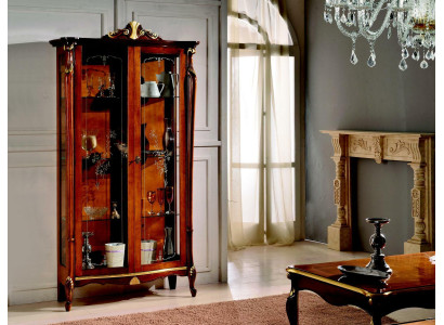 Italiaanse meubels Hout Klassiek Stijl Ontwerp Vitrinekast Plank Kasten