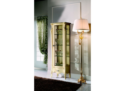 Klassieke meubels Italiaanse meubels Hout Beige Vitrine Stijlvolle vitrinekast Nieuw