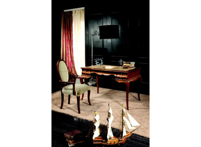 Houten meubilair luxe kantoor 2-delige set bureau stoel Italiaanse tafels barok