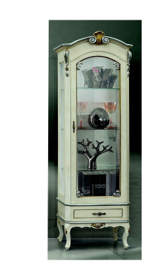 Klassieke luxe meubels wit hout vitrine chique vitrinekast Italiaanse meubels nieuw