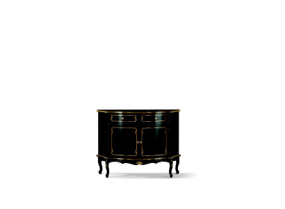 Luxe Italiaanse houten meubels commode zwart Luxe buffetkast.