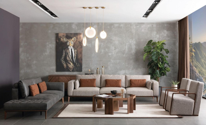 Woonkamer 4-zitsbank Ontwerpmeubels Bank Bank Luxe.