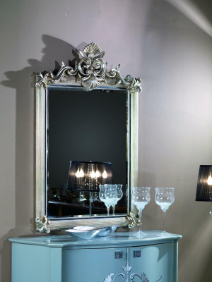 Ontwerper Modern Grote Spiegel Wandspiegel echt Houten Frame Hangspiegel Luxe Meubels